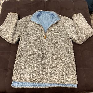 USA Palm Reversible 1/4 Zip Sherpa Pullover Women’s Small